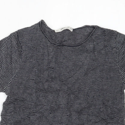 Zara Knit Womens Blue  Knit Pullover Jumper Size S