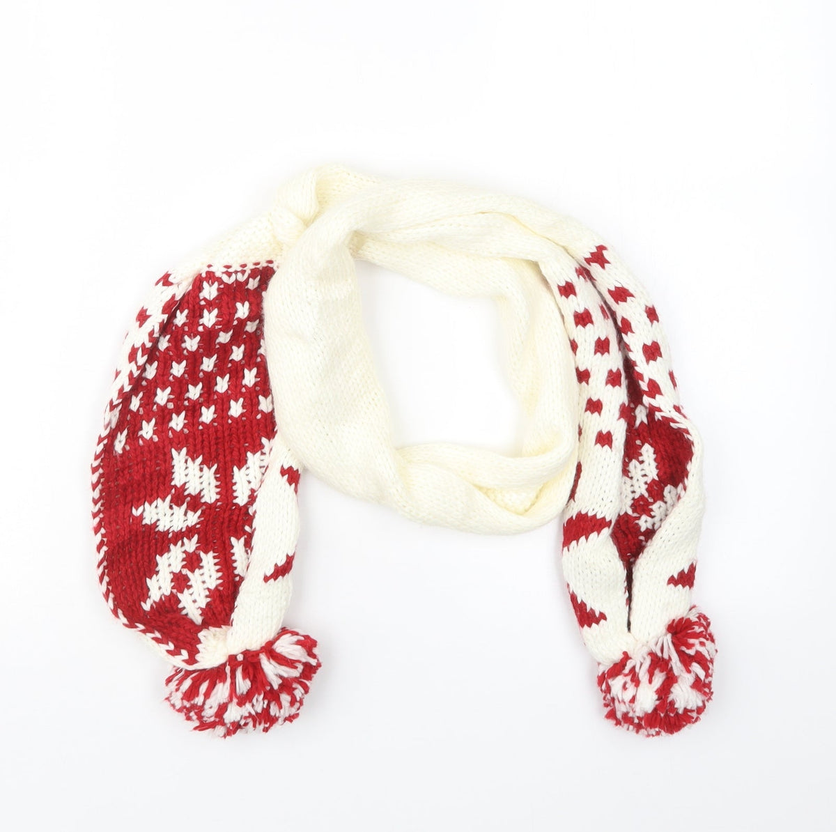 Front view of Tu women’s ivory knit scarf