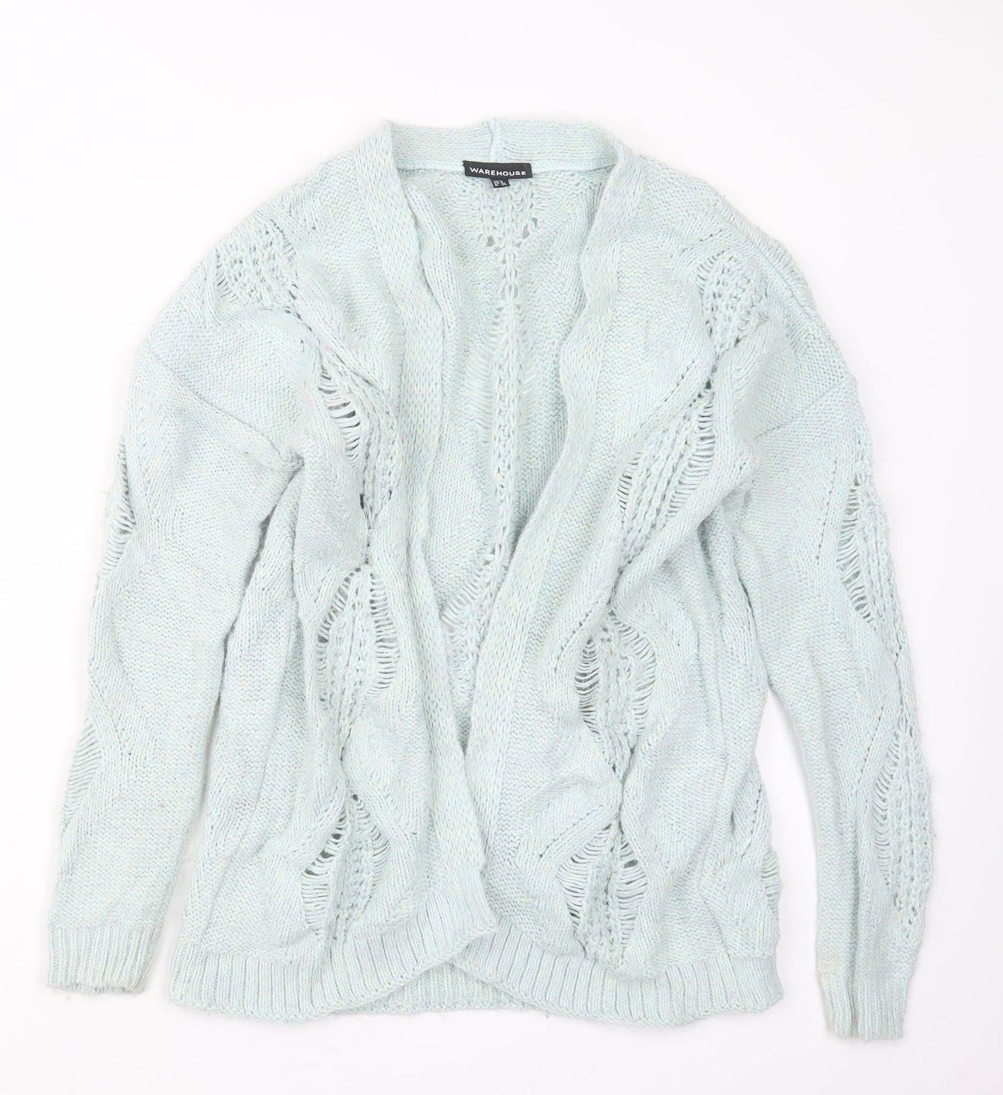 Womens UK Size 8 Warehouse Blue Cardigan Jumper