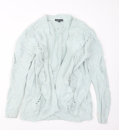 Womens UK Size 8 Warehouse Blue Cardigan Jumper