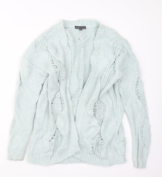 Womens UK Size 8 Warehouse Blue Cardigan Jumper