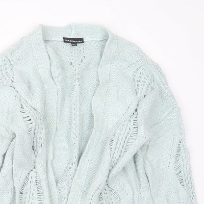 Womens UK Size 8 Warehouse Blue Cardigan Jumper