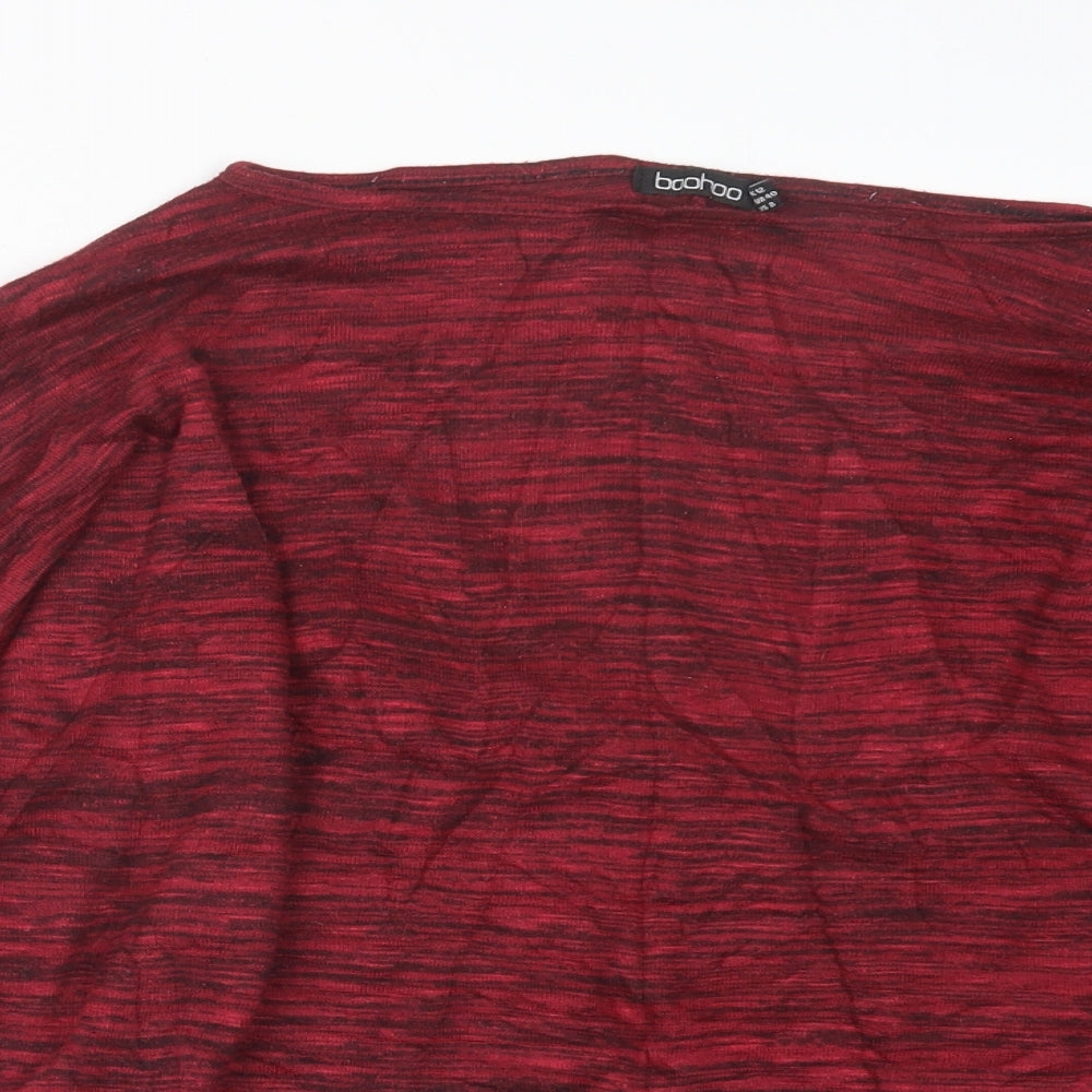 Boohoo Womens Red   Pullover Jumper Size 12