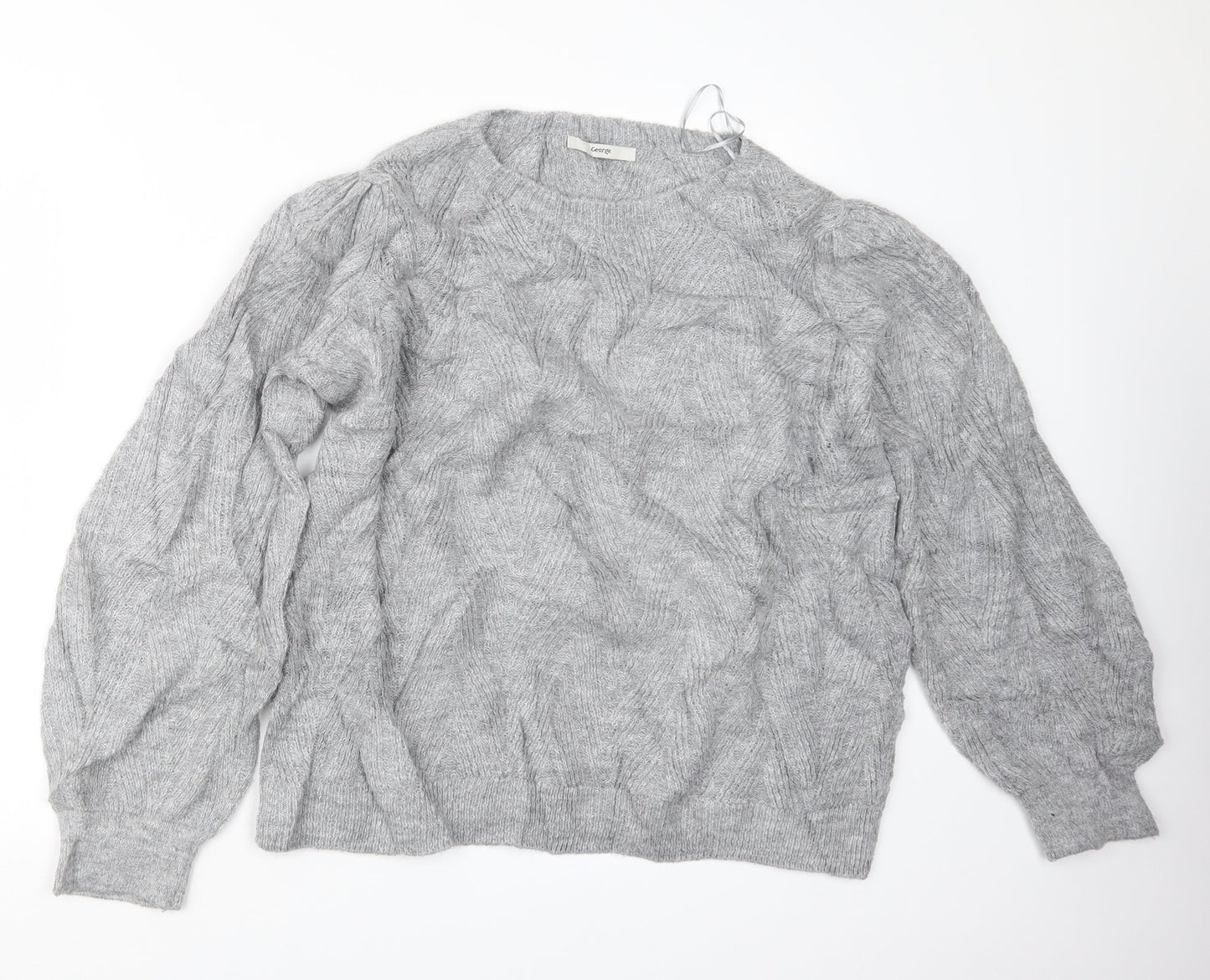 George Womens Grey  Knit Pullover Jumper Size M