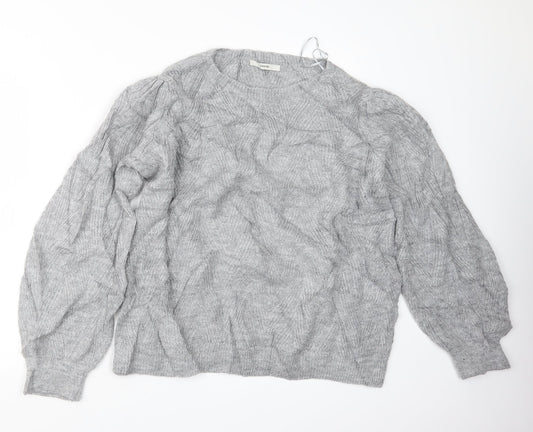 George Womens Grey  Knit Pullover Jumper Size M
