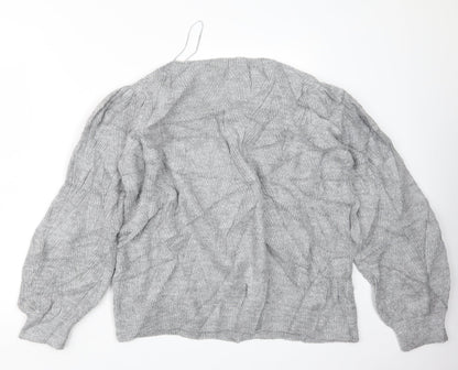 George Womens Grey  Knit Pullover Jumper Size M