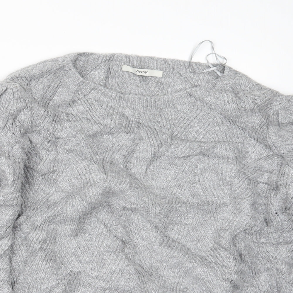 George Womens Grey  Knit Pullover Jumper Size M
