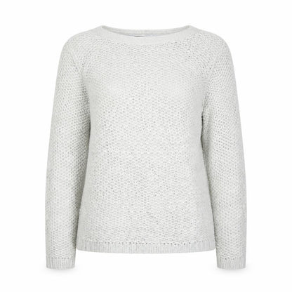 Front view of Debenhams women’s grey knit jumper, size UK 14