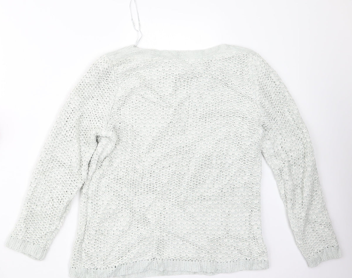 Back view of Debenhams women’s grey knit jumper, size UK 14