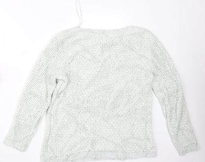 Back view of Debenhams women’s grey knit jumper, size UK 14