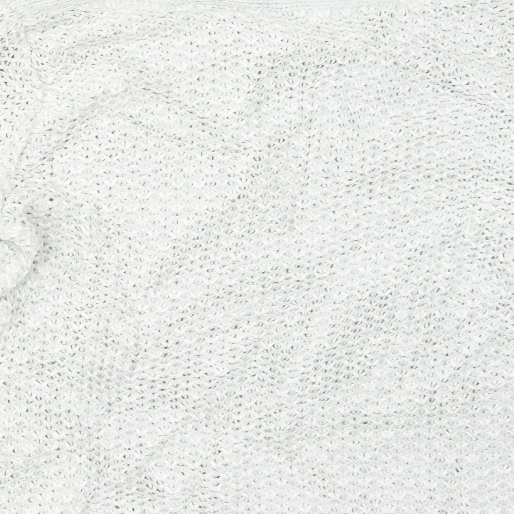 Brand and care label for Debenhams women’s grey knit jumper, size UK 14