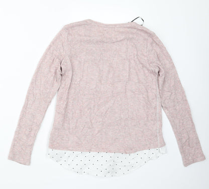 H&M Girls Pink  Knit Pullover Jumper Size 11-12 Years