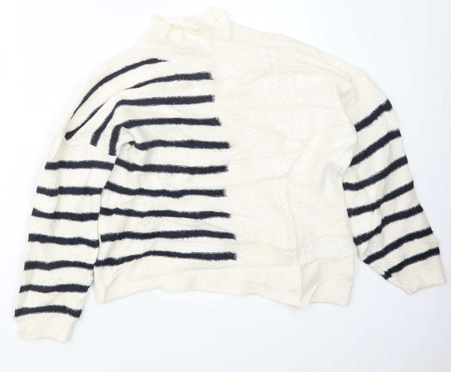 Womens UK Size S Marks and Spencer White Pullover Jumper