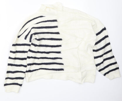 Womens UK Size S Marks and Spencer White Pullover Jumper