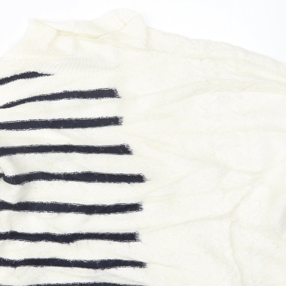 Womens UK Size S Marks and Spencer White Pullover Jumper