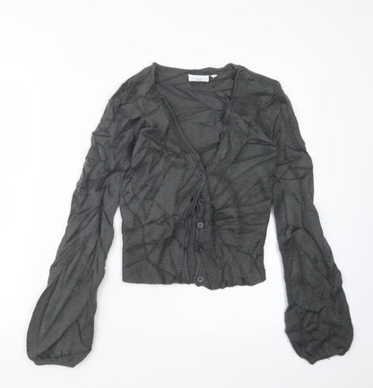 Womens UK Size 6 New Look Grey Cardigan Jumper
