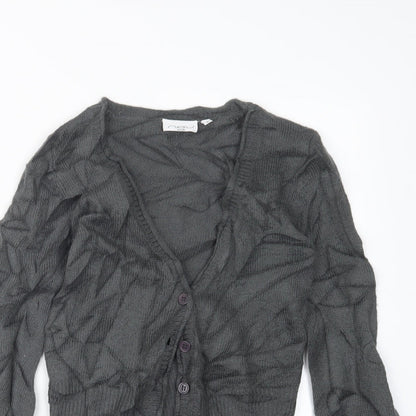 Womens UK Size 6 New Look Grey Cardigan Jumper