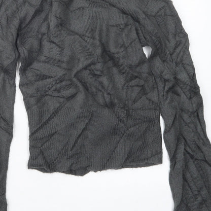 Womens UK Size 6 New Look Grey Cardigan Jumper