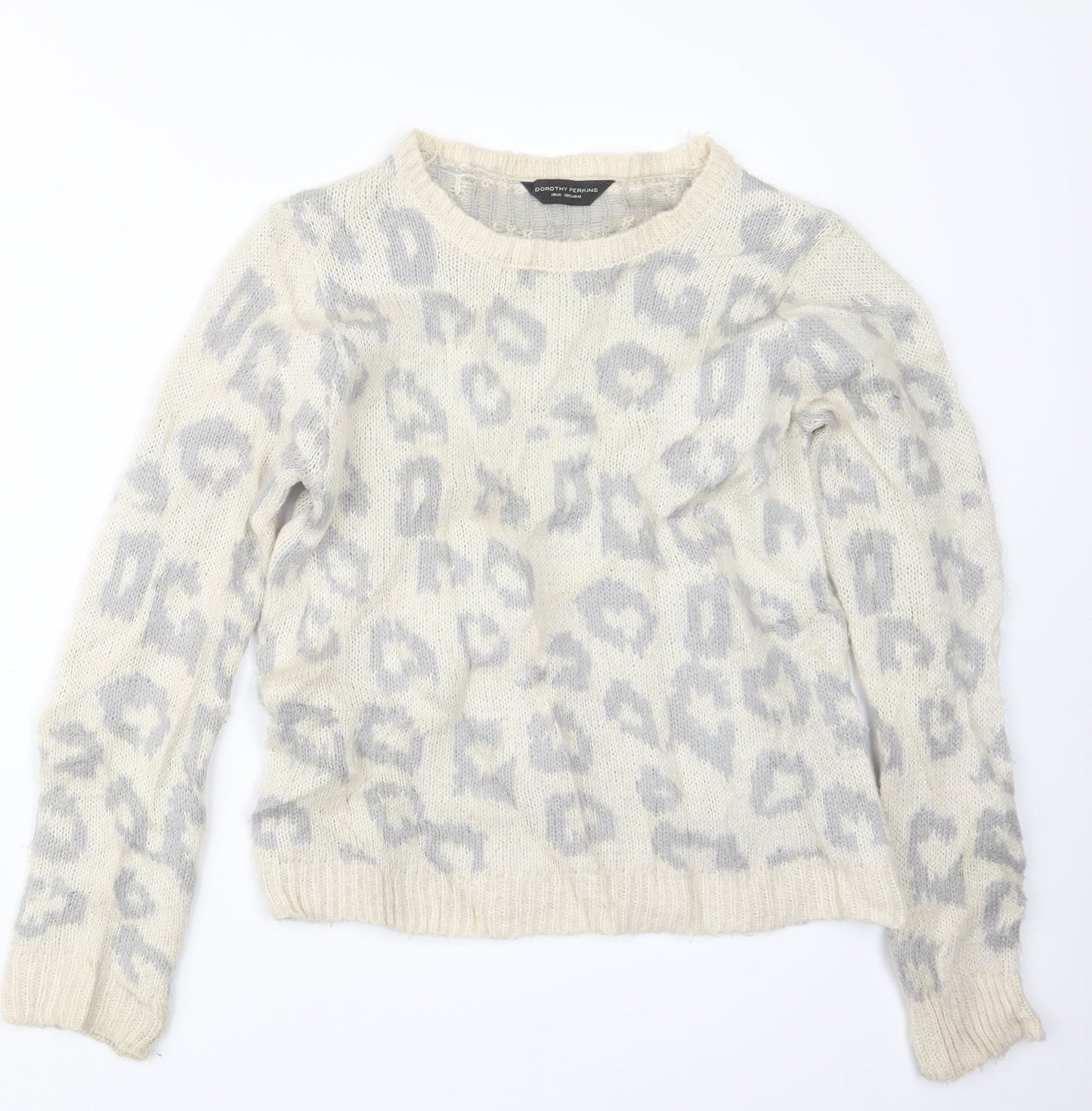 Womens UK Size 10 Dorothy Perkins White Pullover Jumper