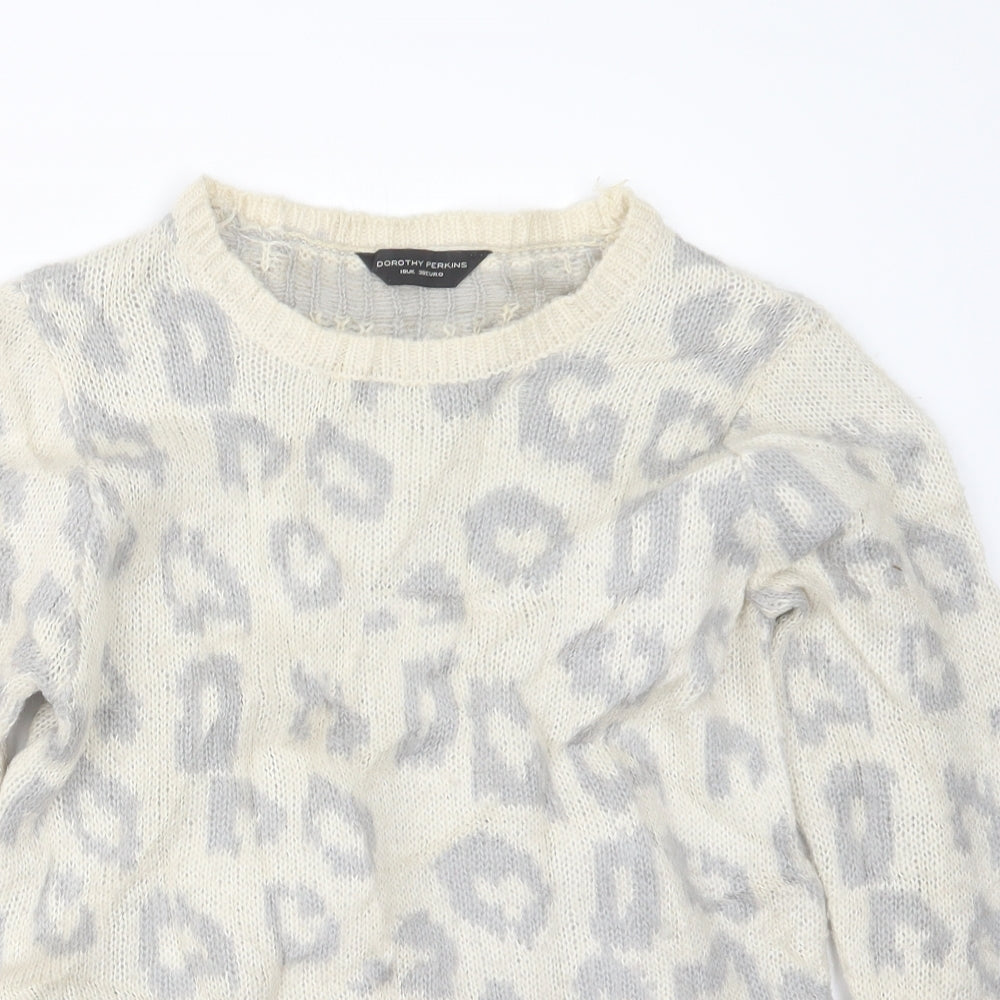 Womens UK Size 10 Dorothy Perkins White Pullover Jumper