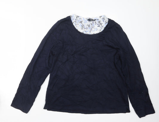 Womens UK Size 14 EWM Blue Pullover Jumper