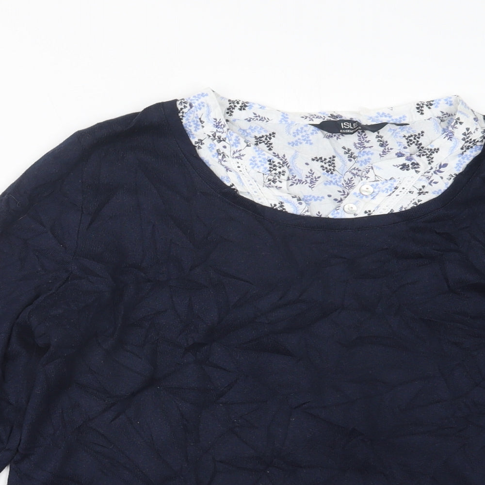 Womens UK Size 14 EWM Blue Pullover Jumper