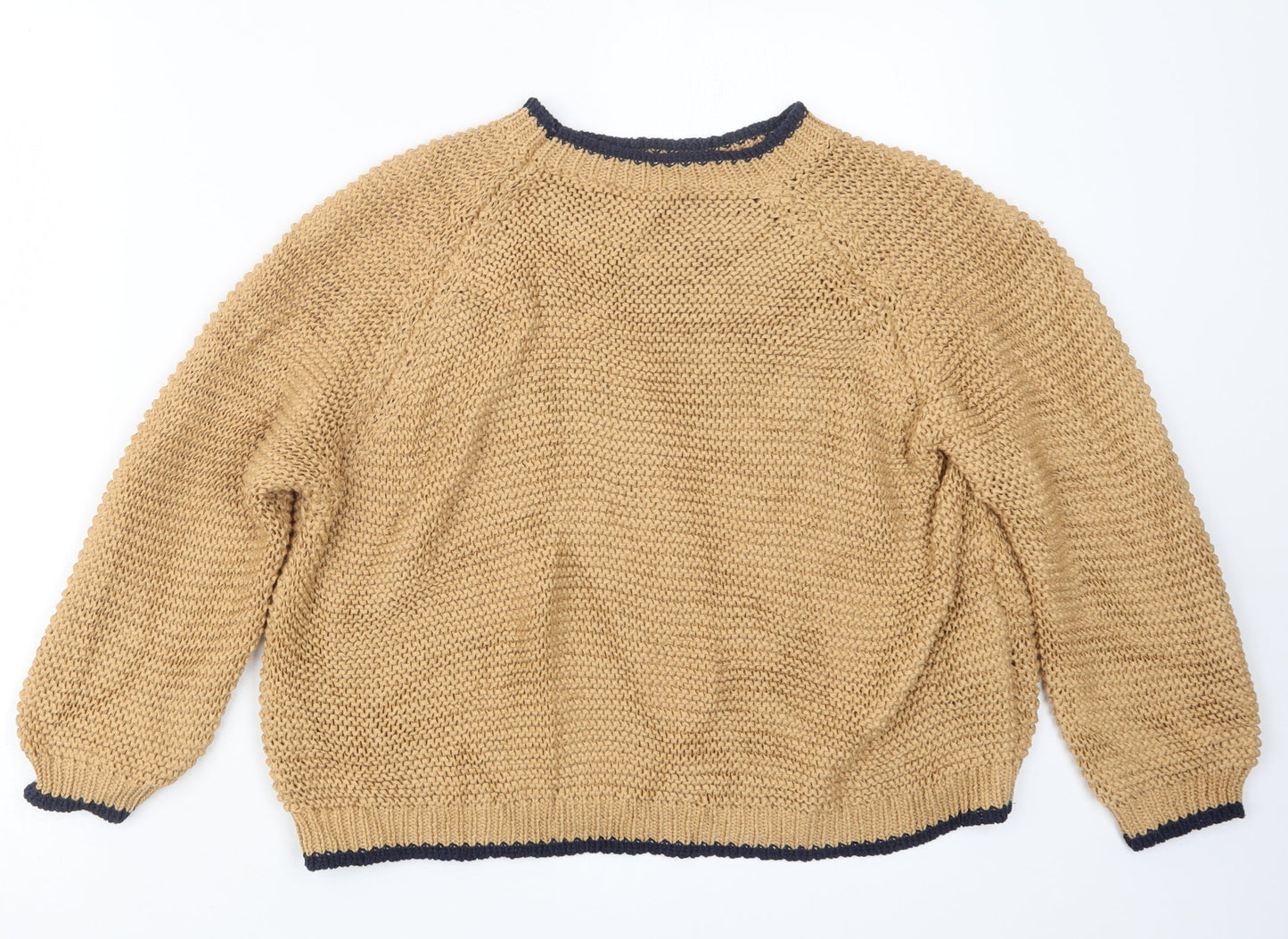 Womens UK Size L Preworn Beige Pullover Jumper