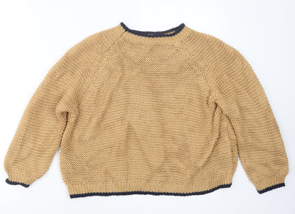 Womens UK Size L Preworn Beige Pullover Jumper