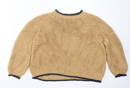 Womens UK Size L Preworn Beige Pullover Jumper