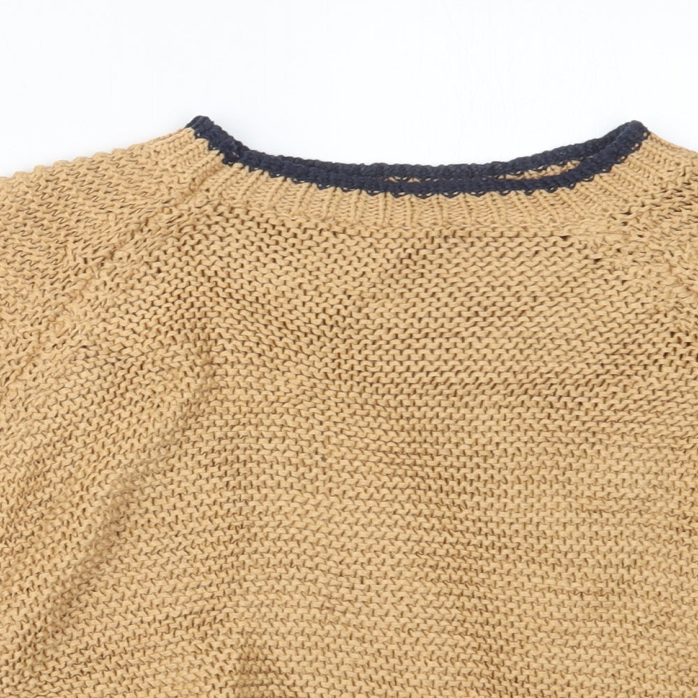 Womens UK Size L Preworn Beige Pullover Jumper