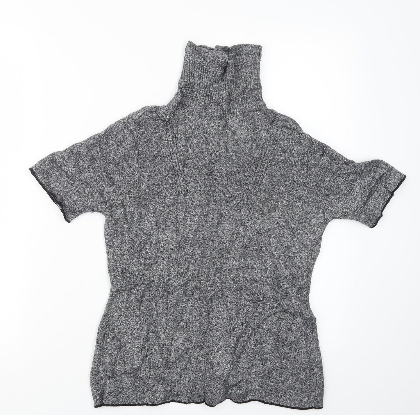 Womens UK Size M Preworn Grey Basic T-Shirt