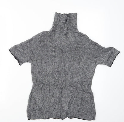 Womens UK Size M Preworn Grey Basic T-Shirt