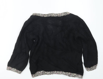 Womens UK Size 8 Marks and Spencer Black Cardigan Jumper