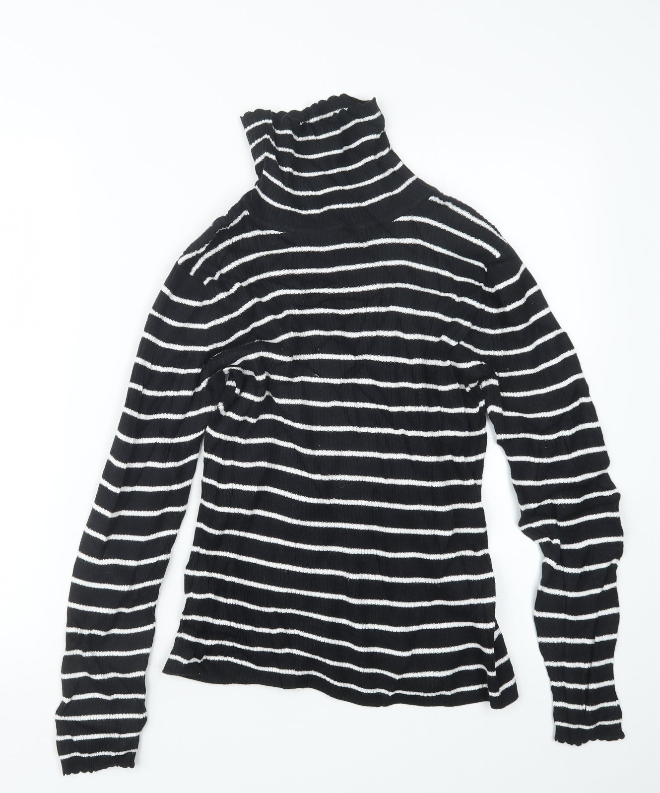 George Girls Black Striped  Pullover Jumper Size 11-12 Years