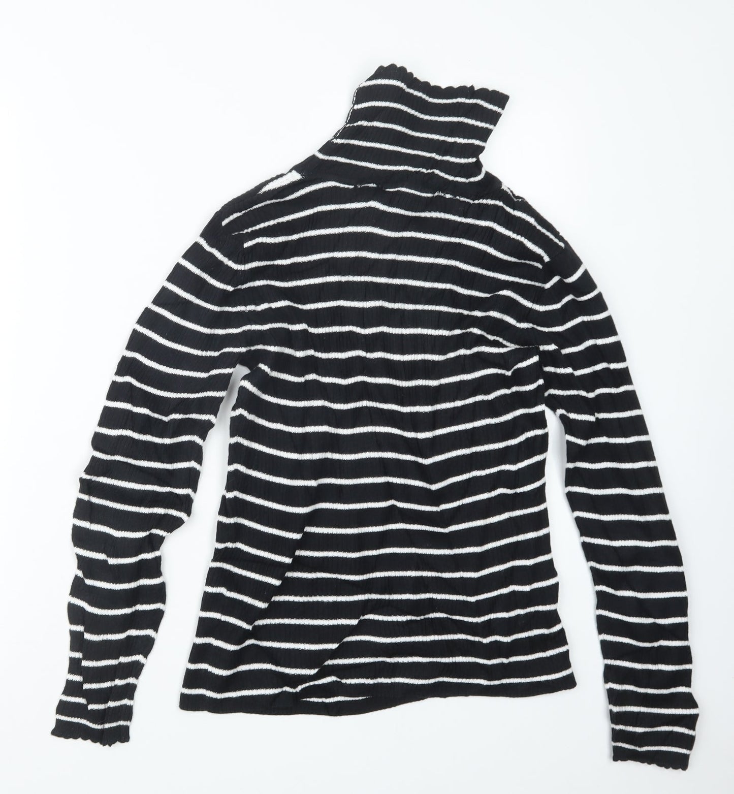George Girls Black Striped  Pullover Jumper Size 11-12 Years