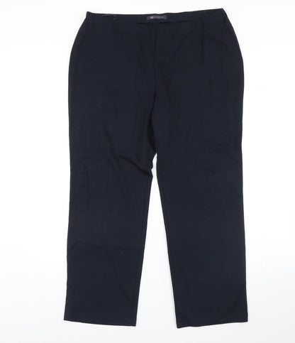 Womens UK Size 16 M&S Regular Fit  Blue Trousers