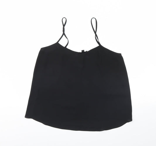 Topshop Womens Black   Basic Tank Size 12