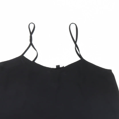 Topshop Womens Black   Basic Tank Size 12