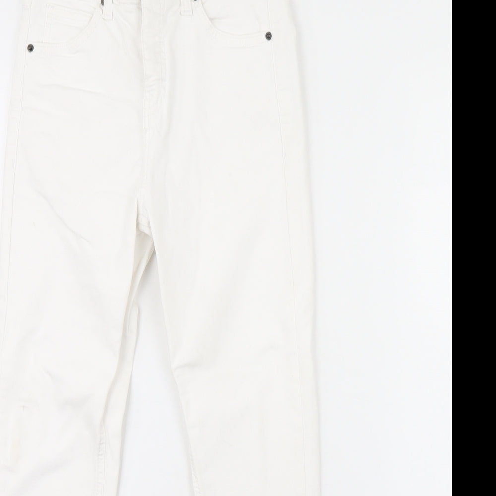 Topshop Womens White  Denim Skinny Jeans Size 28 in L28 in