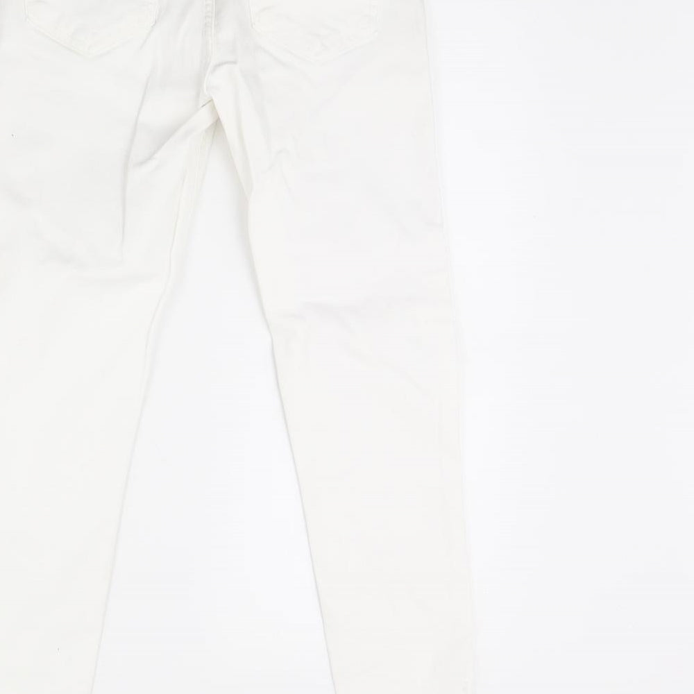 Topshop Womens White  Denim Skinny Jeans Size 28 in L28 in