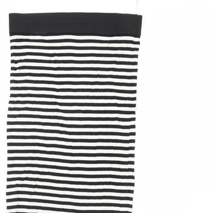 Miss Selfridge Womens White Striped  Flare Skirt Size 10