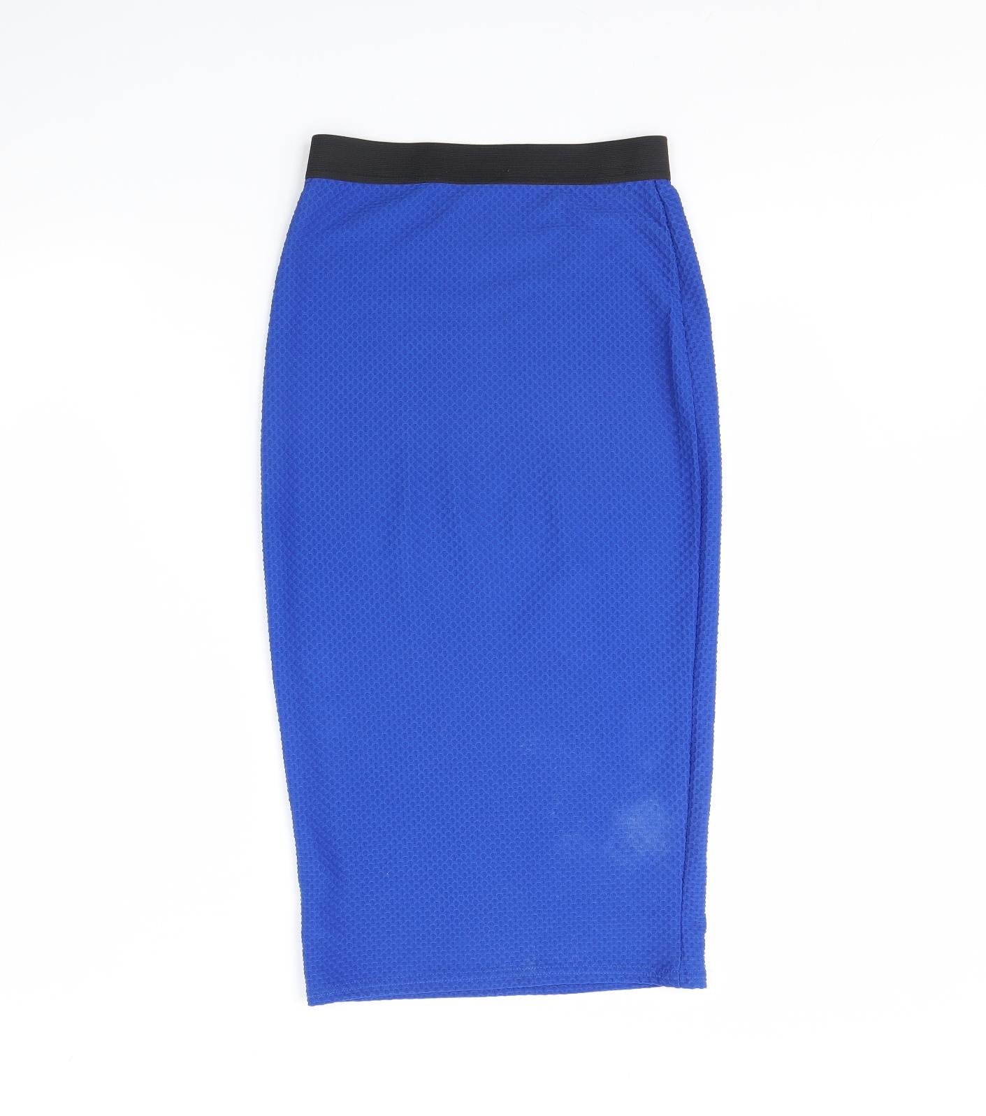 Womens UK Size 10 Internacionale Blue Straight & Pencil Skirt