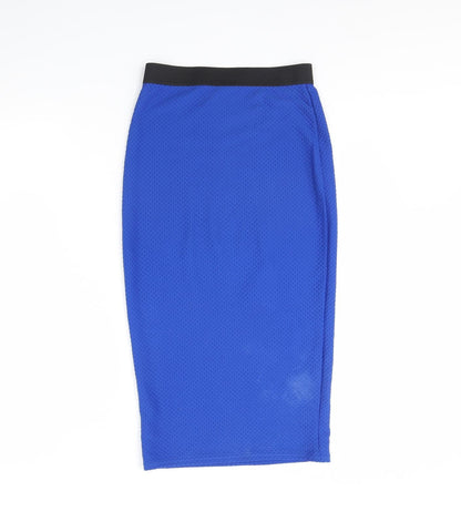 Womens UK Size 10 Internacionale Blue Straight & Pencil Skirt