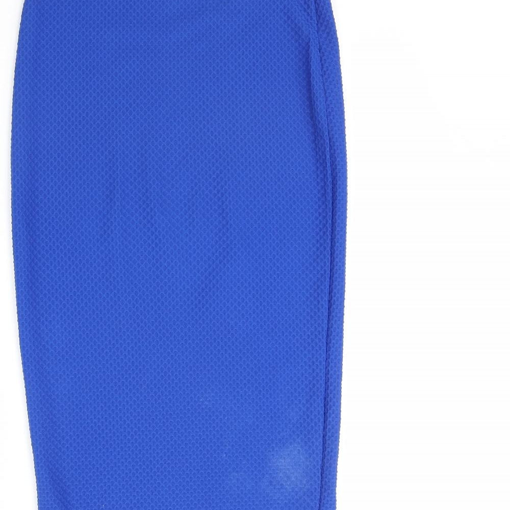 Womens UK Size 10 Internacionale Blue Straight & Pencil Skirt