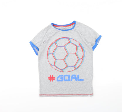 Harry Bear Boys Grey   Basic T-Shirt Size 12 Years  - Football