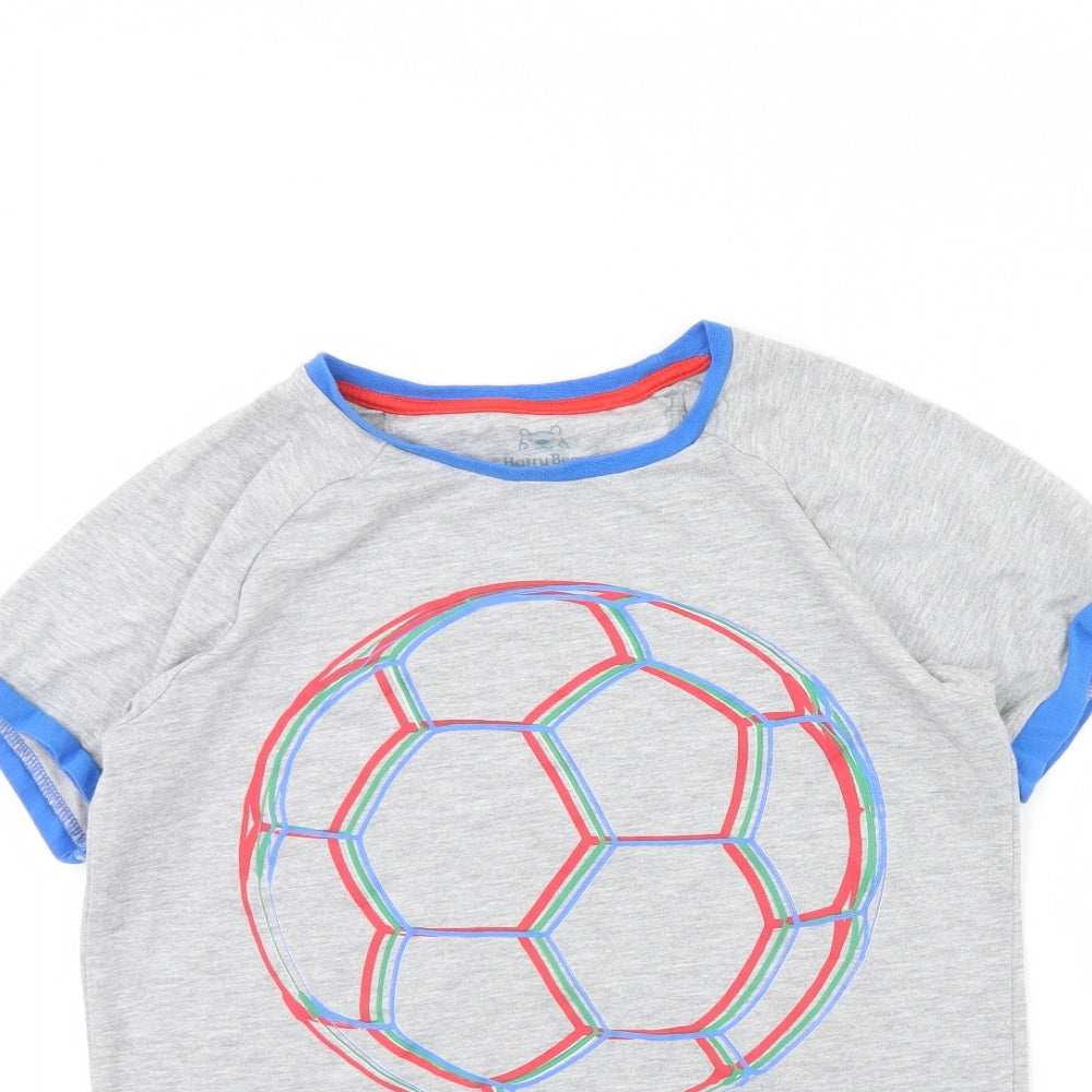Harry Bear Boys Grey   Basic T-Shirt Size 12 Years  - Football