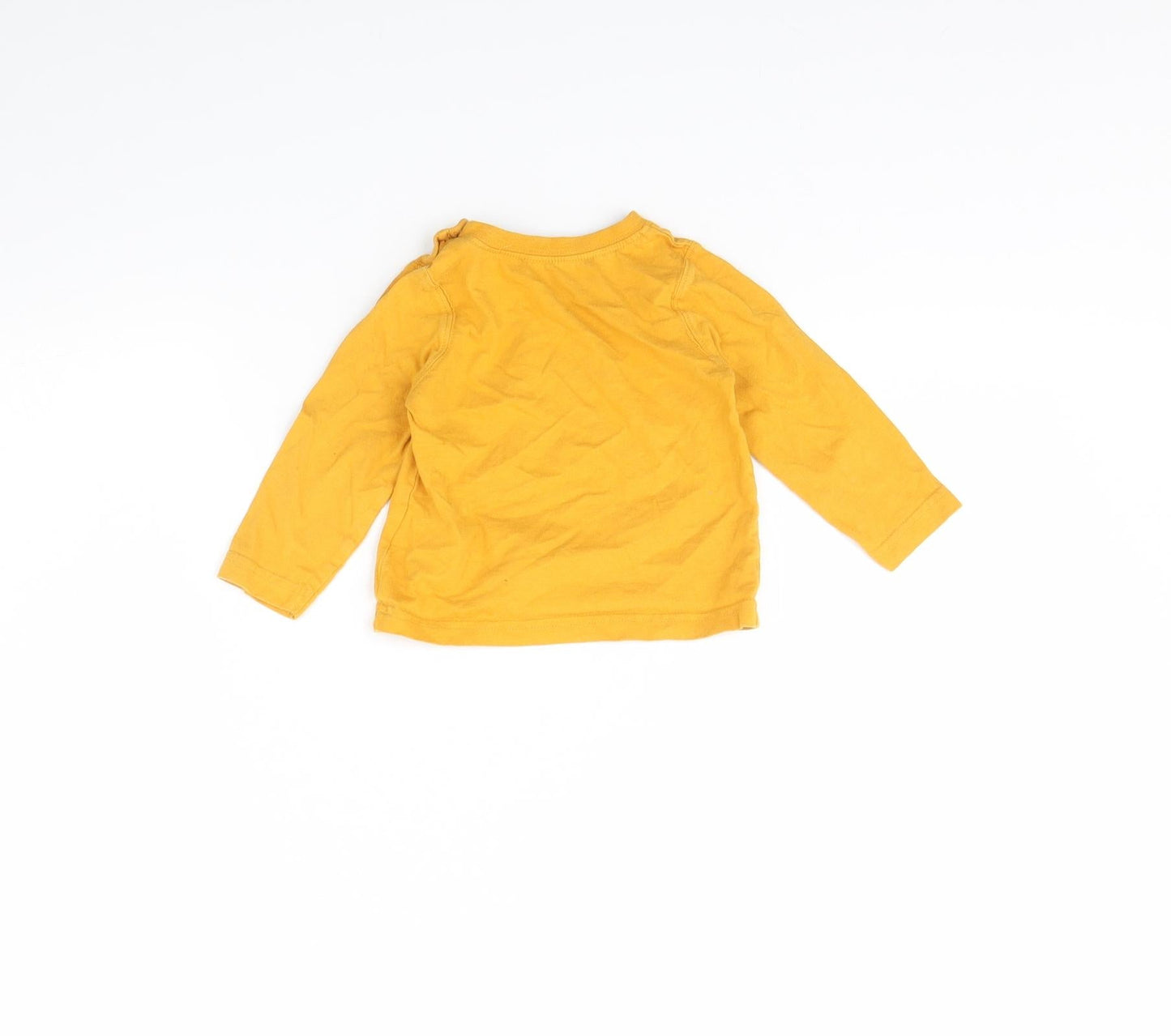 Mothercare Girls Yellow   Basic T-Shirt Size 6-9 Months