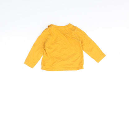 Mothercare Girls Yellow   Basic T-Shirt Size 6-9 Months