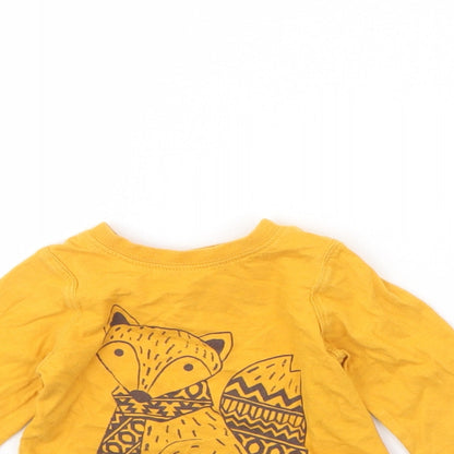 Mothercare Girls Yellow   Basic T-Shirt Size 6-9 Months