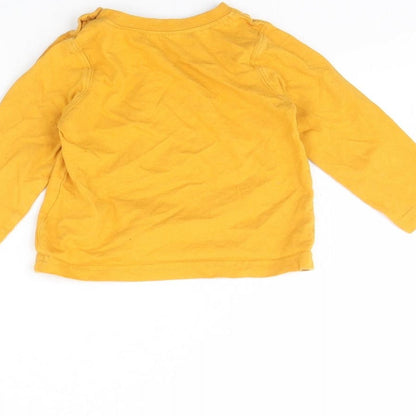 Mothercare Girls Yellow   Basic T-Shirt Size 6-9 Months